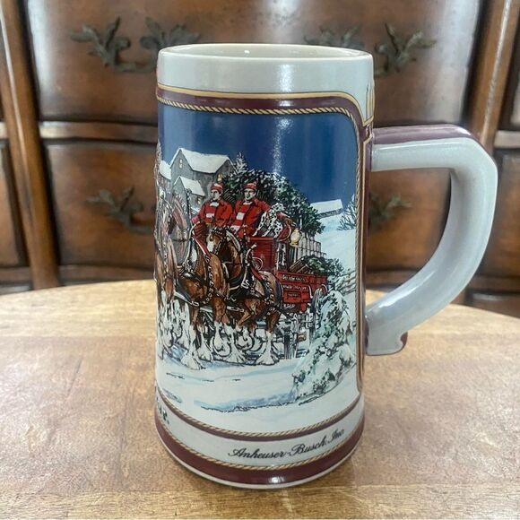 Vintage Anheuser Busch holiday beer stein 1989 - Picture 1 of 5